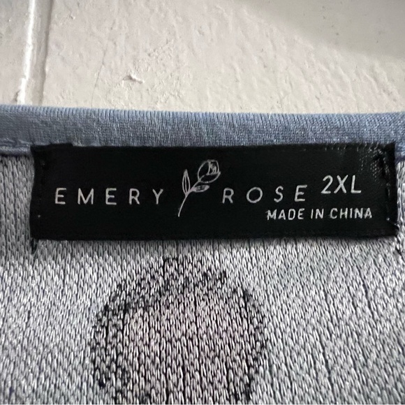 EMERY ROSE 2X Blue with Black Polkadots Tank - Picture 5 of 5